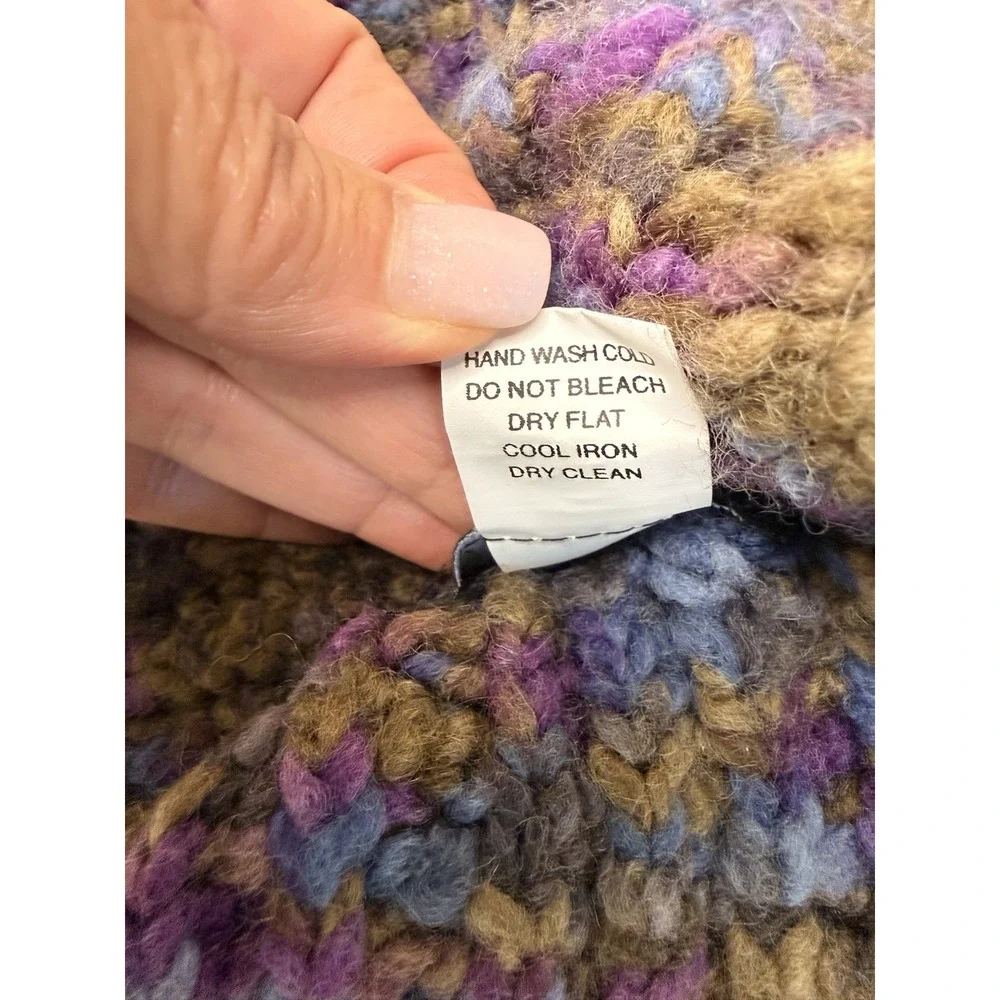 Cappellificio Fiorentino Wool‎ Blend Purple Knitted Beanie Hat Made In Italy EUC